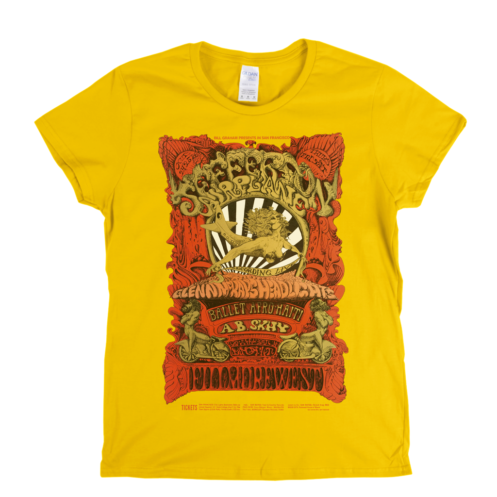 Jefferson Airplane Fillmore West Poster Womens T-Shirt