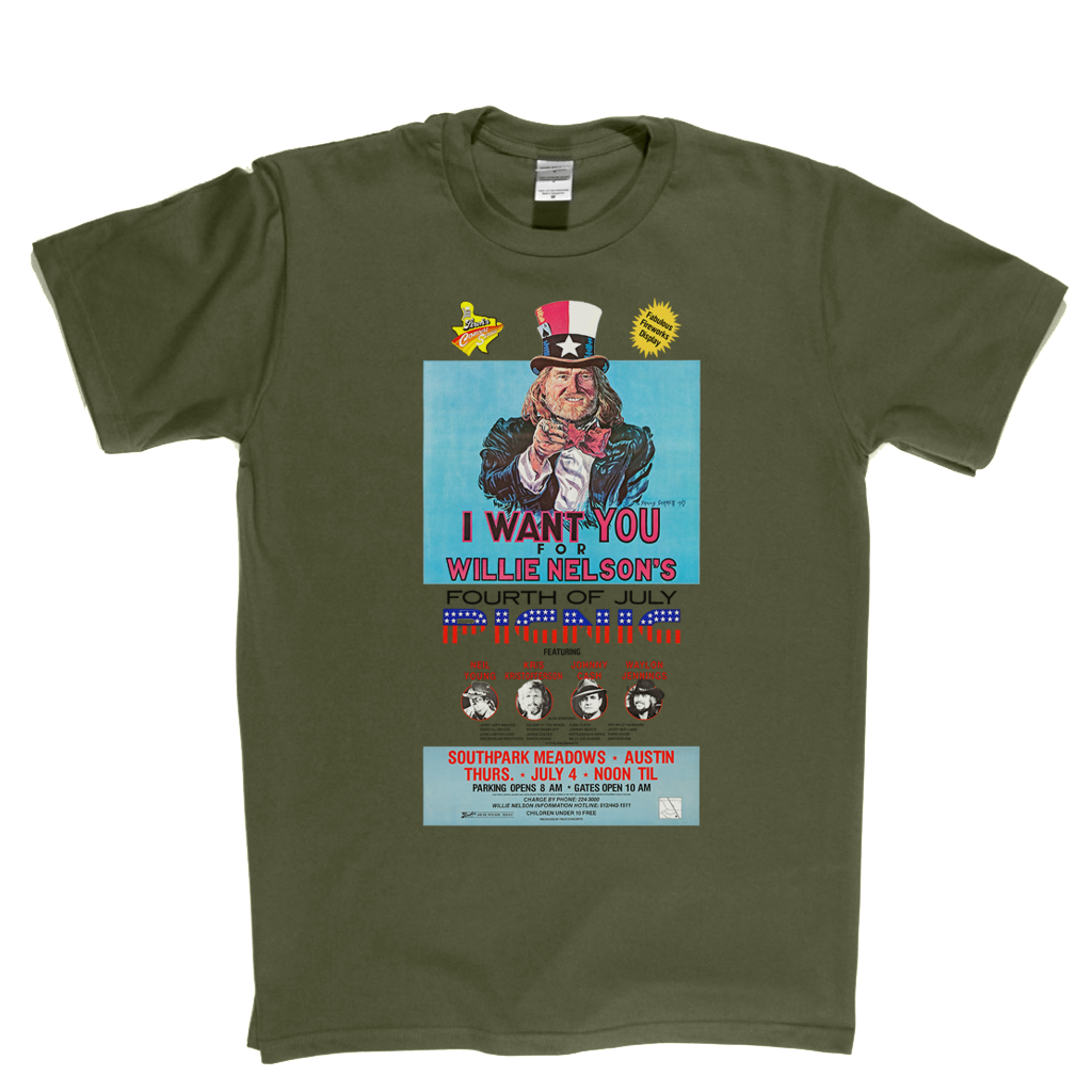 Willie Nelsons Picnic Poster T-Shirt