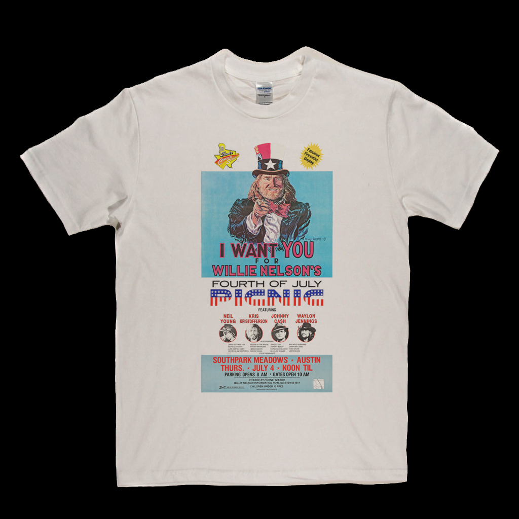 Willie Nelsons Picnic Poster T-Shirt