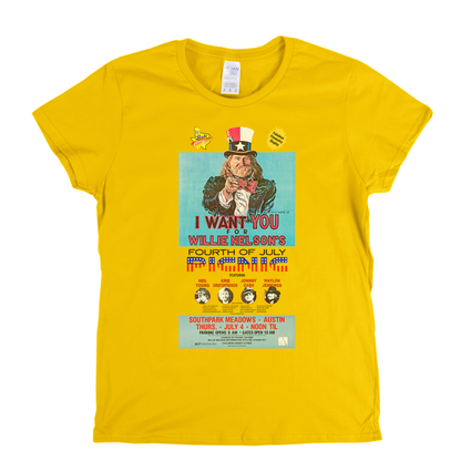 Willie Nelsons Picnic Poster Womens T-Shirt