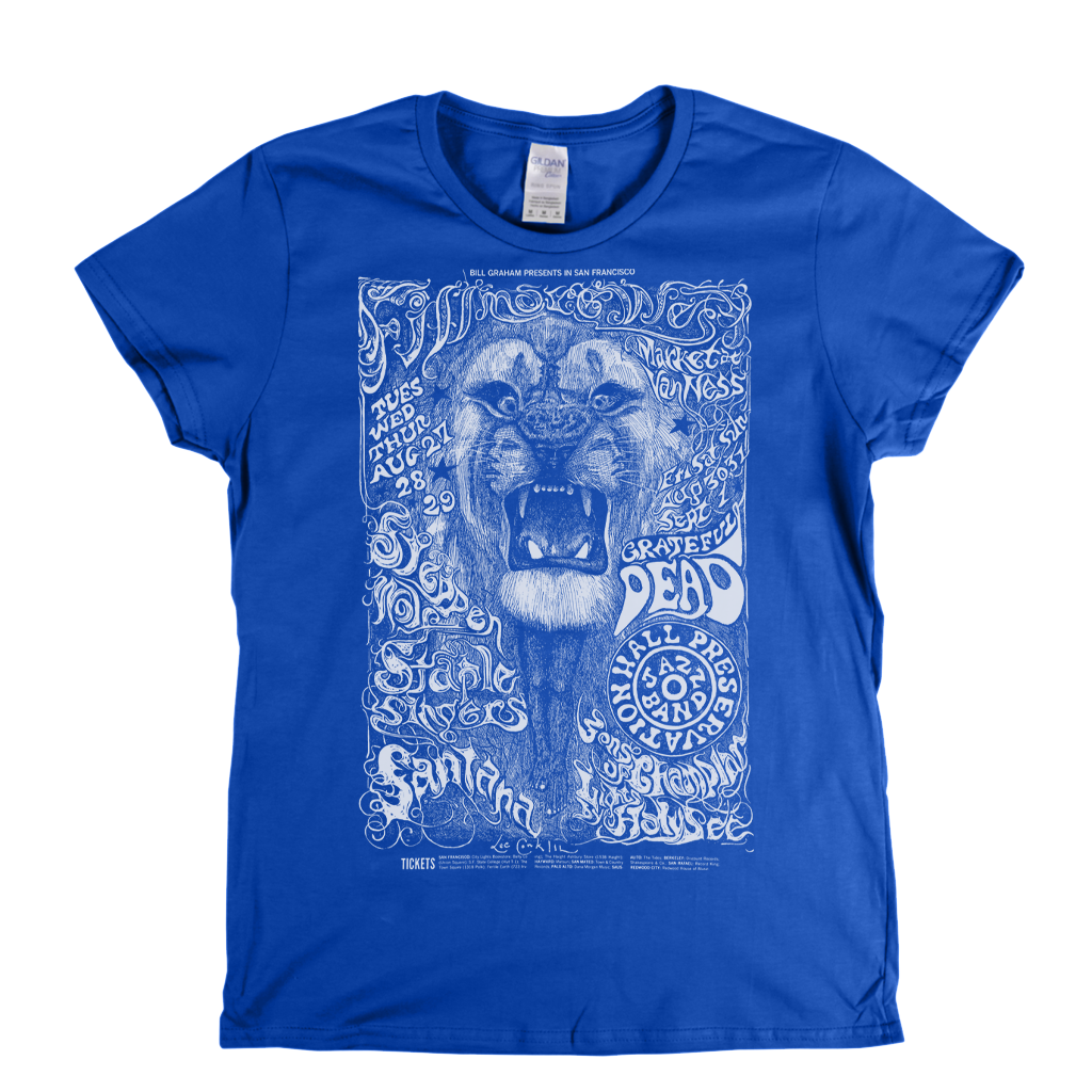 Grateful Dead Lion Poster Womens T-Shirt