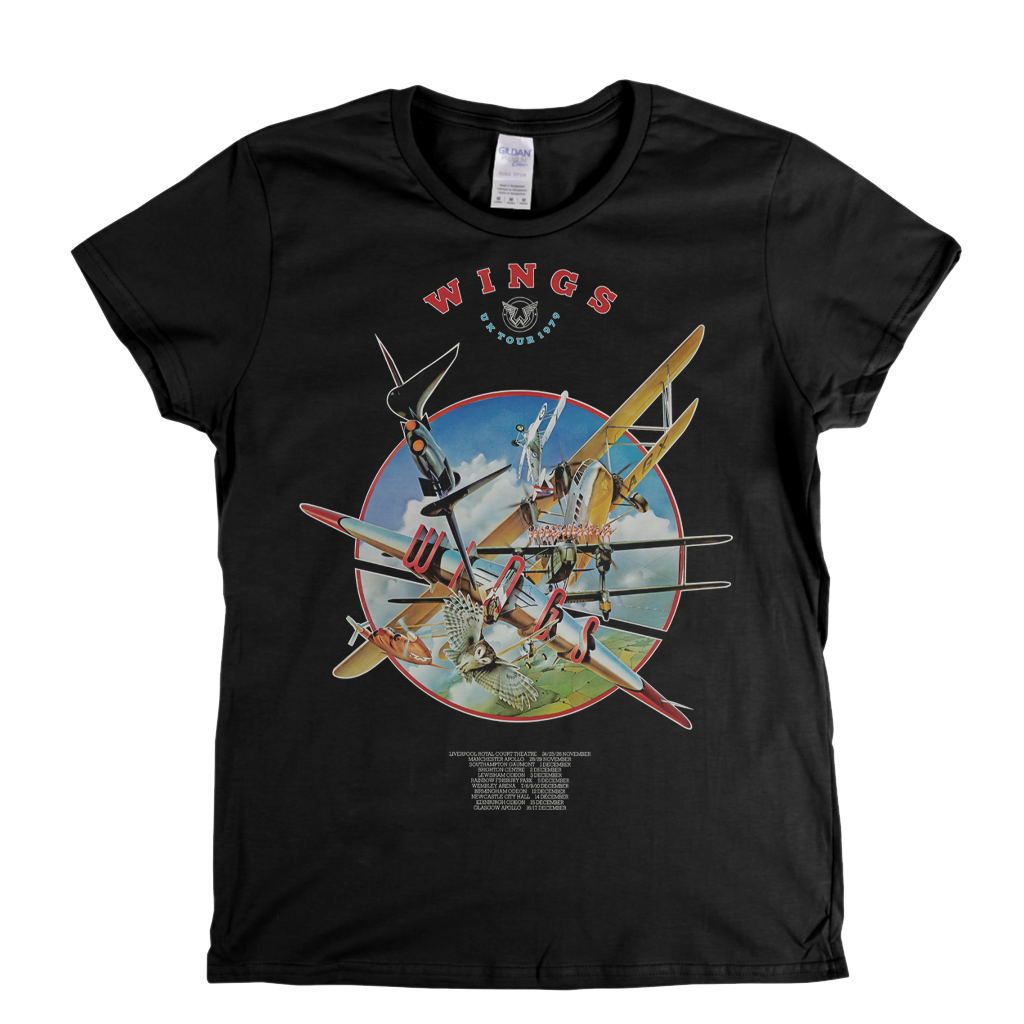 Wings Uk Tour 1979 Poster Womens T-Shirt