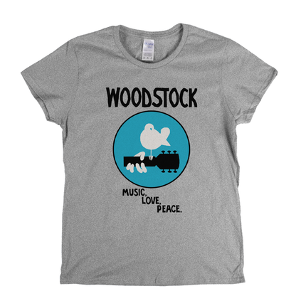 Woodstock Music Love Peace Womens T-Shirt