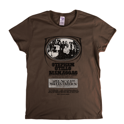 Steven Stills Manassas Gig Poster Womens T-Shirt