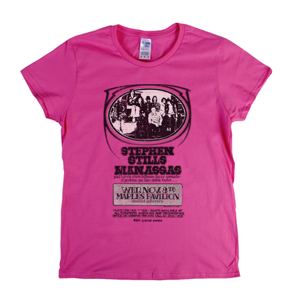 Steven Stills Manassas Gig Poster Womens T-Shirt