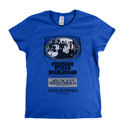 Steven Stills Manassas Gig Poster Womens T-Shirt