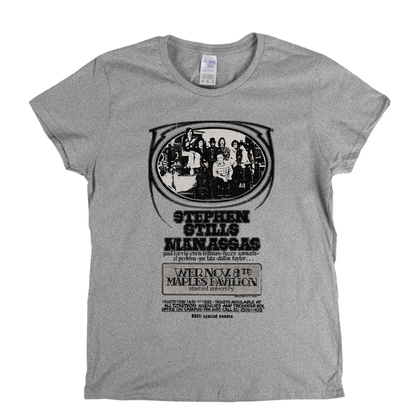 Steven Stills Manassas Gig Poster Womens T-Shirt