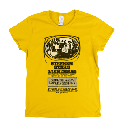 Steven Stills Manassas Gig Poster Womens T-Shirt