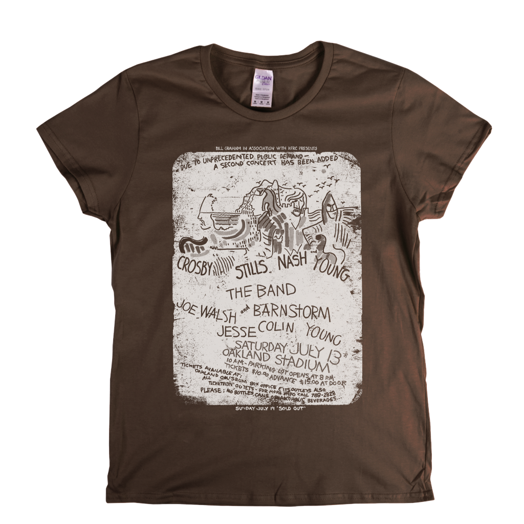 CSNY Day On The Green 1974 Poster Womens T-Shirt