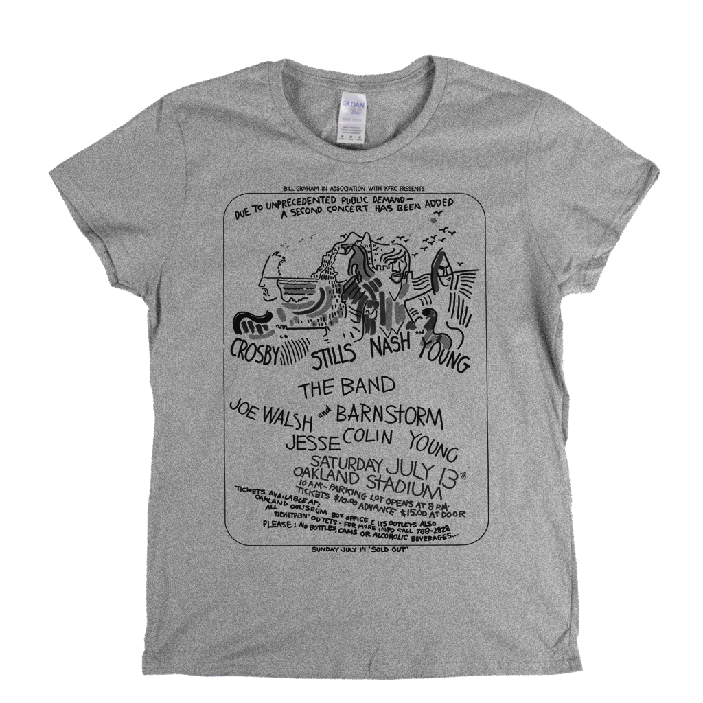 CSNY Day On The Green 1974 Poster Womens T-Shirt