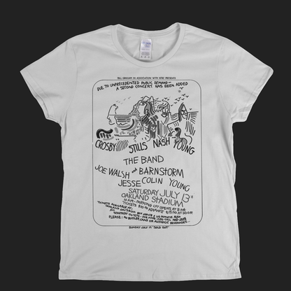 CSNY Day On The Green 1974 Poster Womens T-Shirt