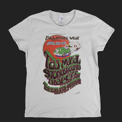 Fillmore West Taj Mahal Poster Womens T-Shirt