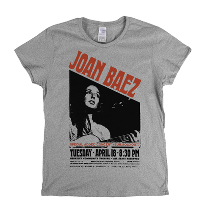 Joan Baez Concert Poster Womens T-Shirt