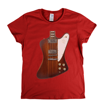 Johnny Winter Firebird Guitar Womens T-Shirt