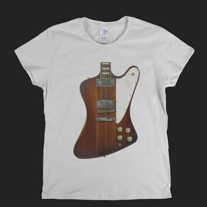 Johnny Winter Firebird Guitar Womens T-Shirt