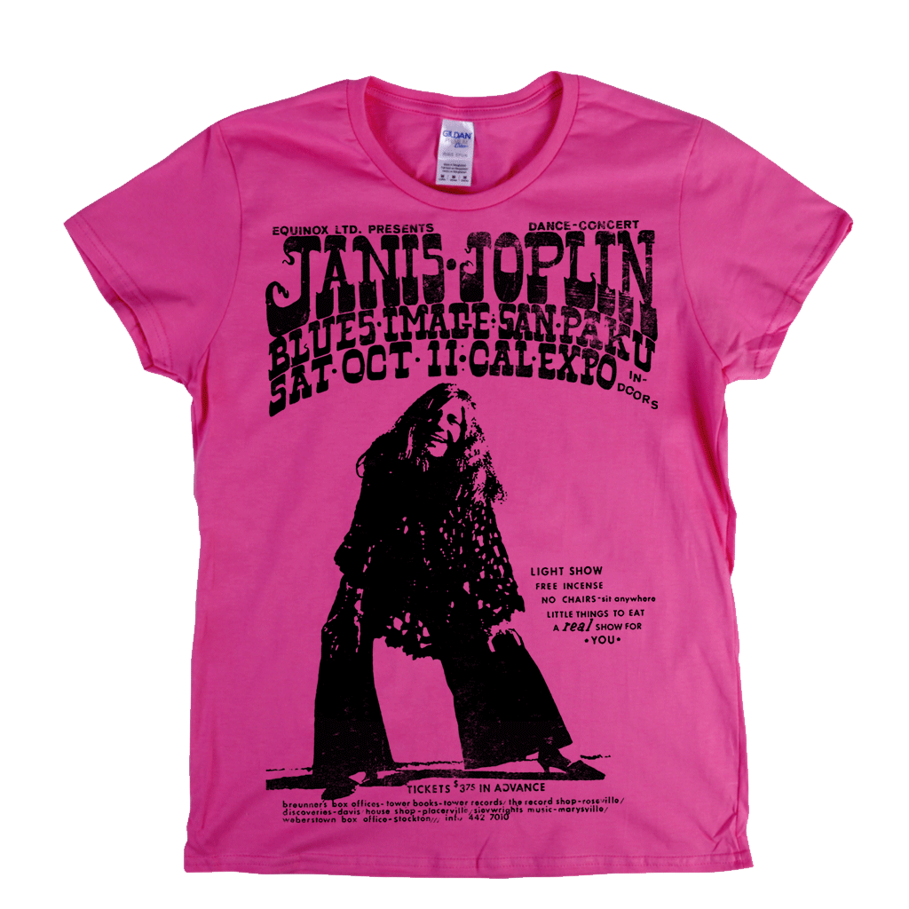 Janis Joplin Concert Poster Womens T-Shirt