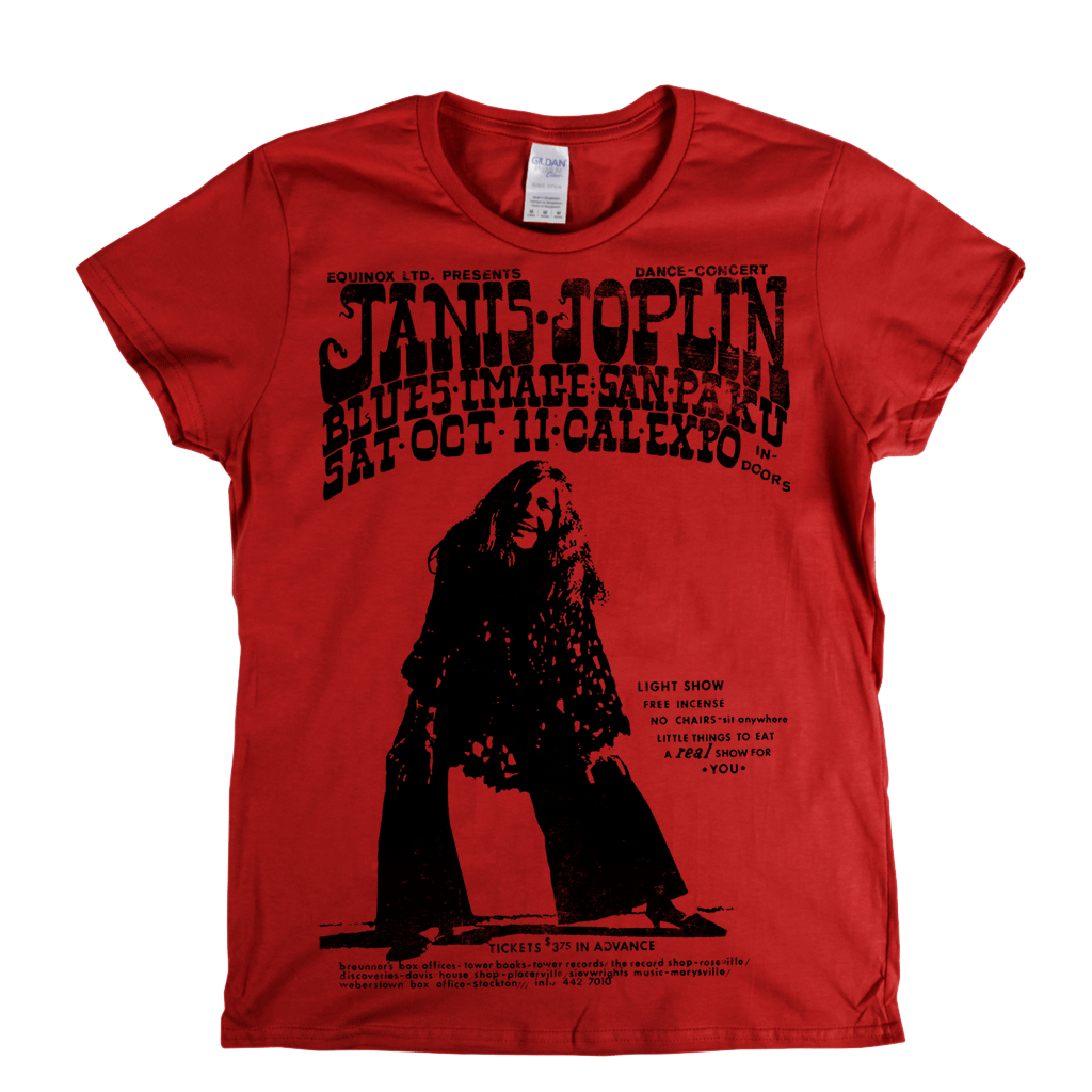 Janis Joplin Concert Poster Womens T-Shirt