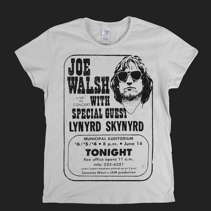 Joe Walsh Concert Poster Womens T-Shirt