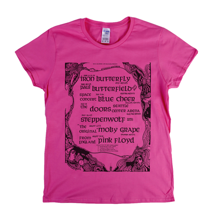 Iron Butterfly Pink Floyd Plus Poster Womens T-Shirt