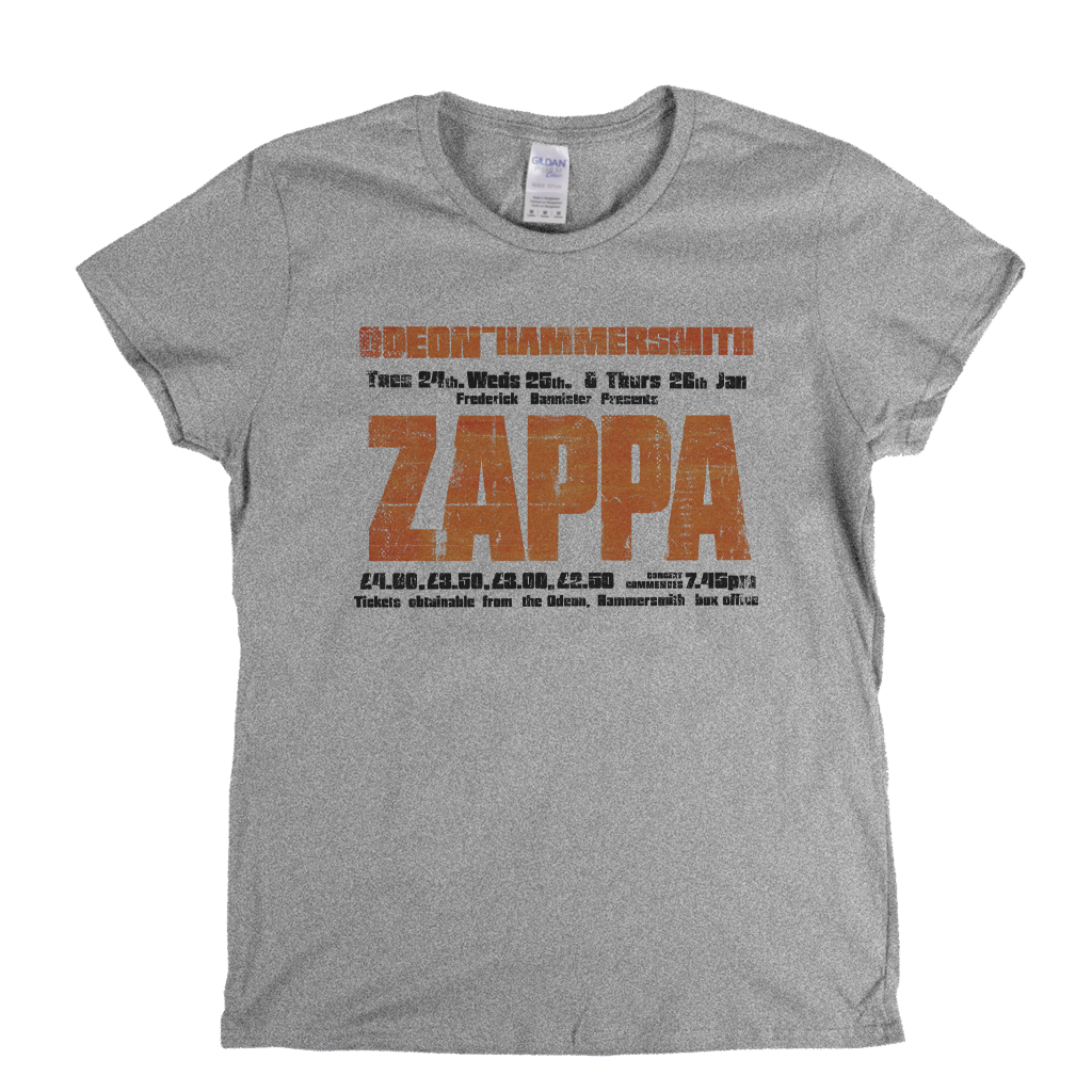 Zappa Odeon Gig Poster Womens T-Shirt