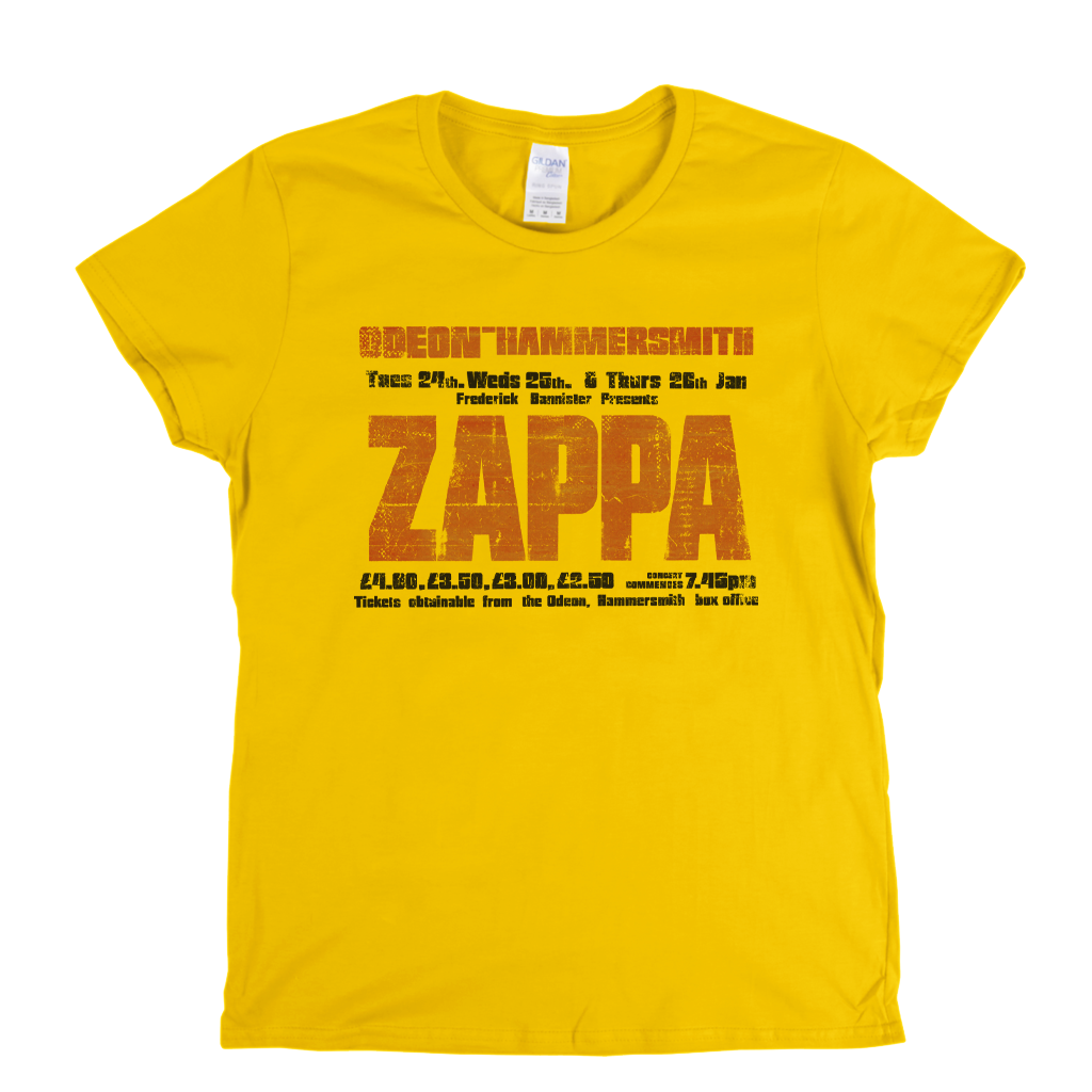 Zappa Odeon Gig Poster Womens T-Shirt