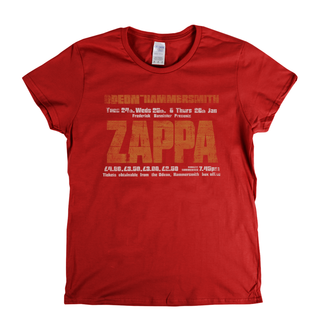 Zappa Odeon Gig Poster Womens T-Shirt