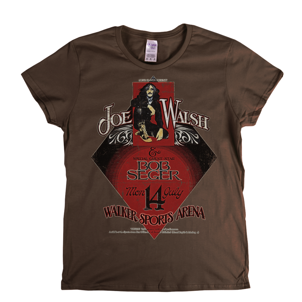 Joe Walsh Bob Seger Poster Womens T-Shirt