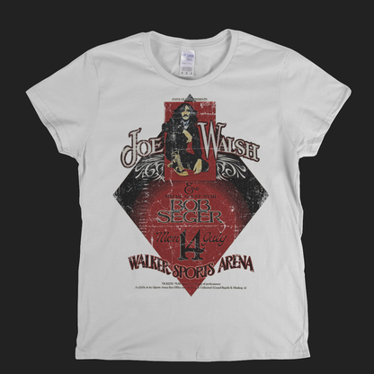 Joe Walsh Bob Seger Poster Womens T-Shirt