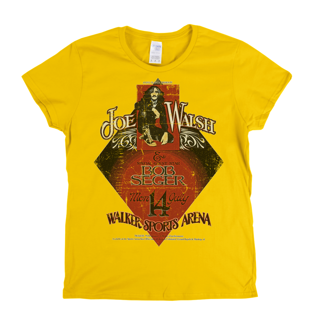 Joe Walsh Bob Seger Poster Womens T-Shirt