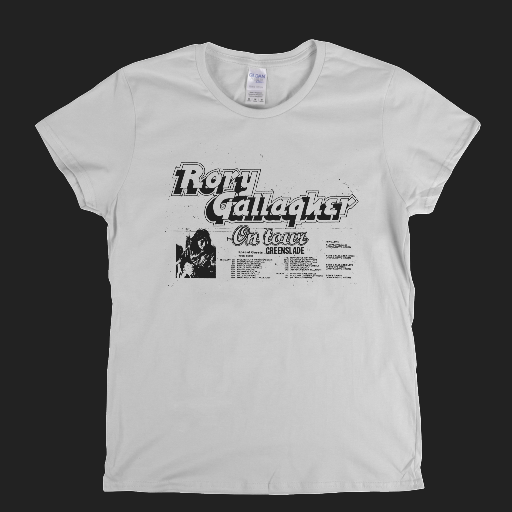 Rory Gallagher On Tour Poster Womens T-Shirt