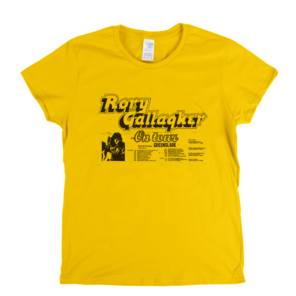 Rory Gallagher On Tour Poster Womens T-Shirt