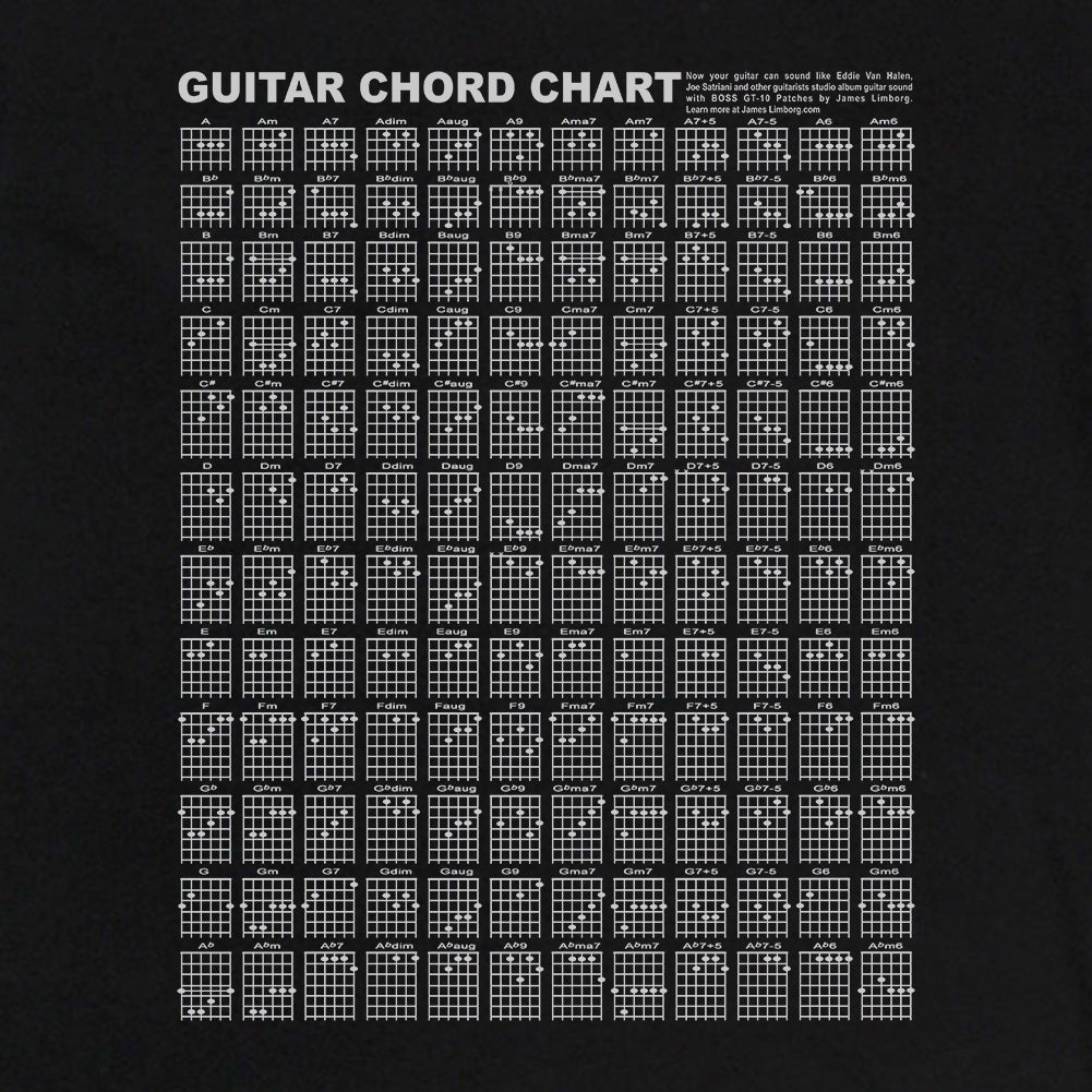 Guitar Chords Poster T-shirt