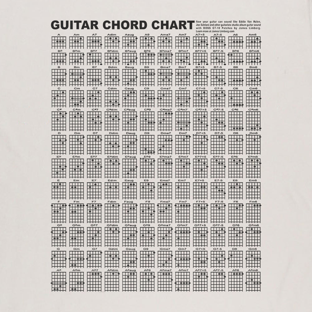 Guitar Chords Poster T-shirt