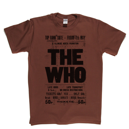 The Who Top Rank Suite Gig Poster T-Shirt