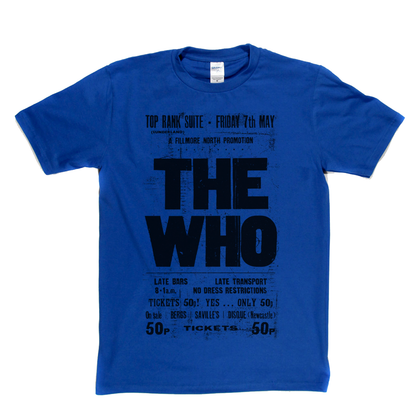 The Who Top Rank Suite Gig Poster T-Shirt