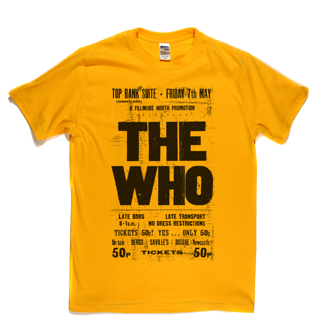 The Who Top Rank Suite Gig Poster T-Shirt