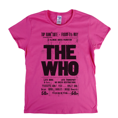 The Who Top Rank Suite Gig Poster Womens T-Shirt