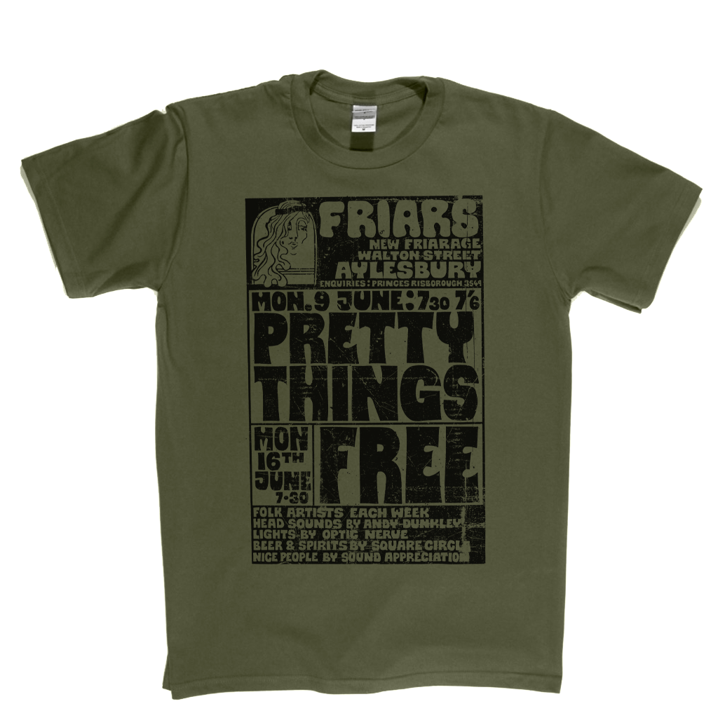 Pretty Things Free Gig Poster T-Shirt