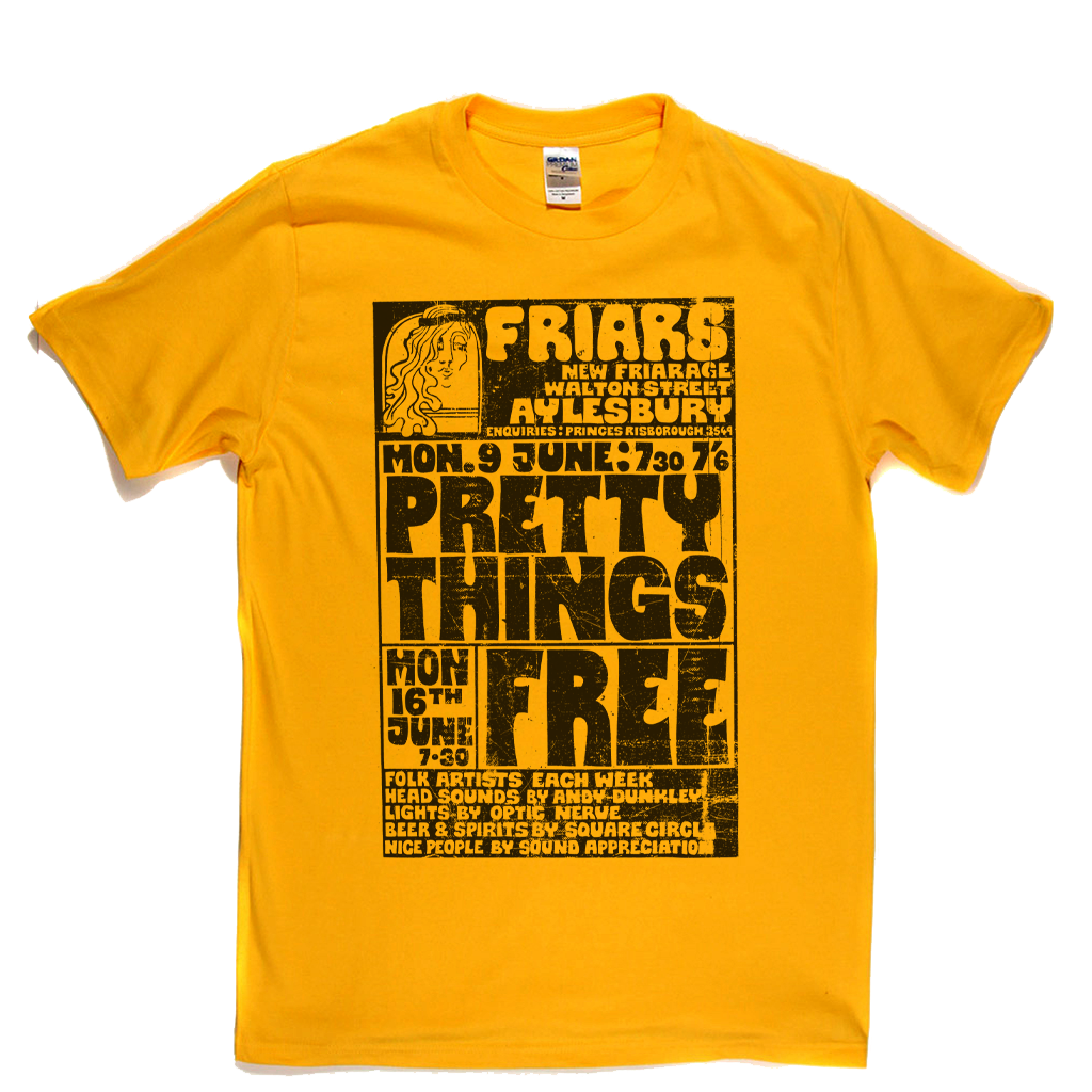 Pretty Things Free Gig Poster T-Shirt