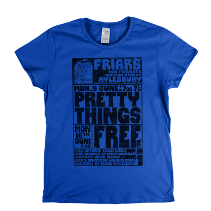 Pretty Things Free Gig Poster Womens T-Shirt