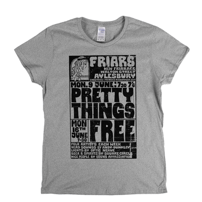 Pretty Things Free Gig Poster Womens T-Shirt