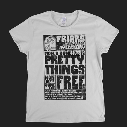 Pretty Things Free Gig Poster Womens T-Shirt