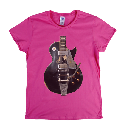 Neil Young Old Black Guitar Womens T-Shirt