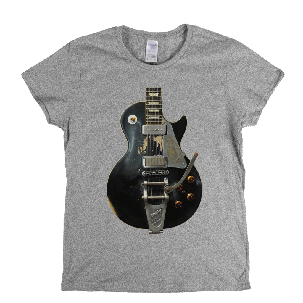 Neil Young Old Black Guitar Womens T-Shirt