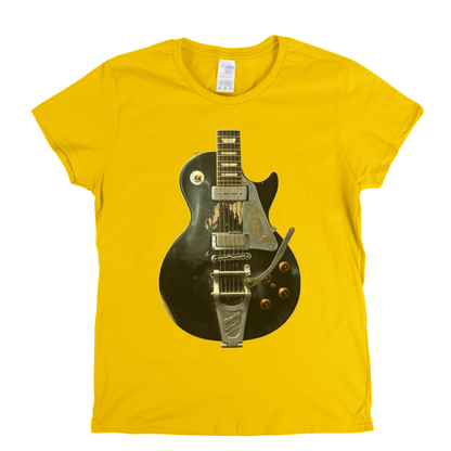 Neil Young Old Black Guitar Womens T-Shirt