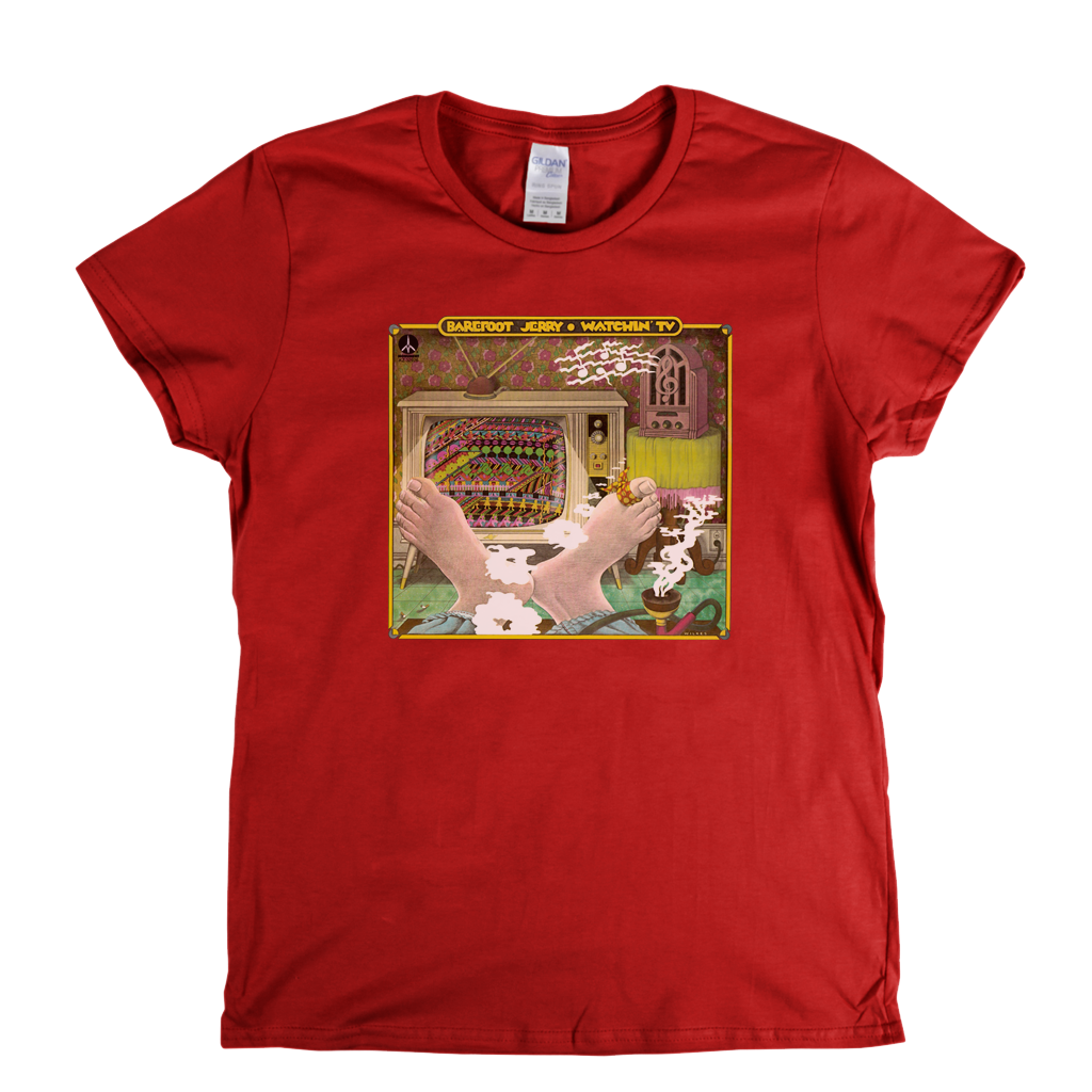 Barefoot Jerry Watchin T V Womens T-Shirt