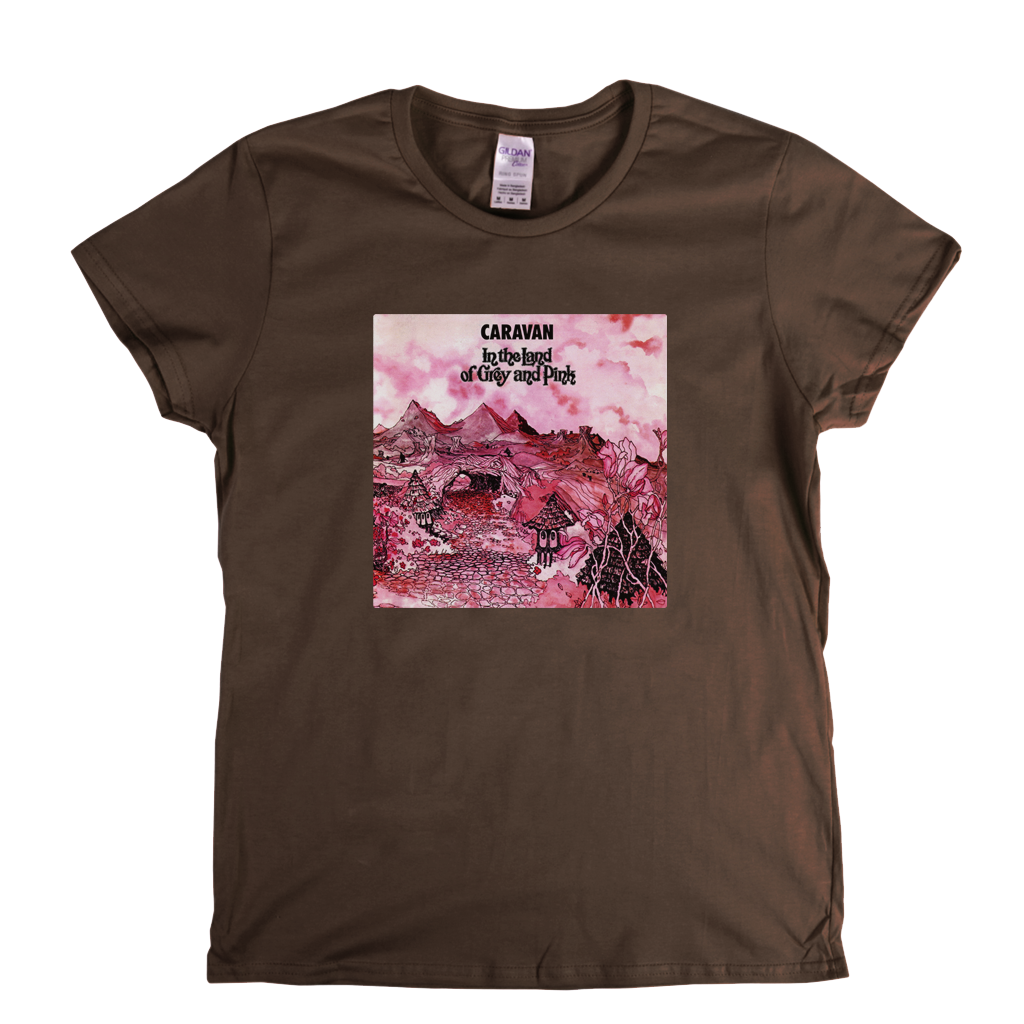 Caravan In The Land Of Grey And Pink Womens T-Shirt