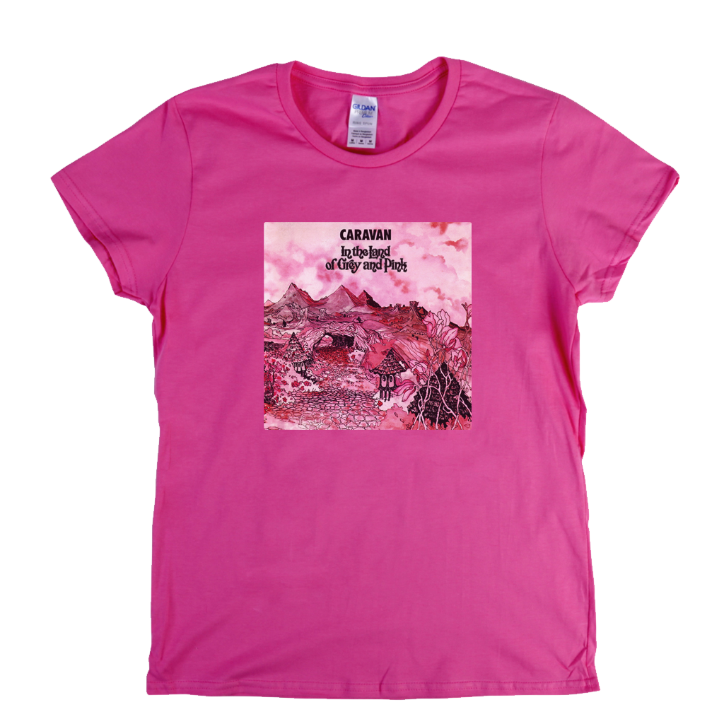 Caravan In The Land Of Grey And Pink Womens T-Shirt