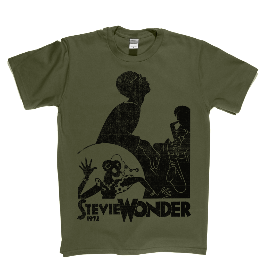 Stevie Wonder 1972 Poster T-Shirt