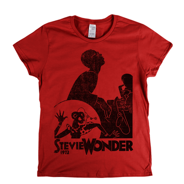 Stevie Wonder 1972 Poster Womens T-Shirt